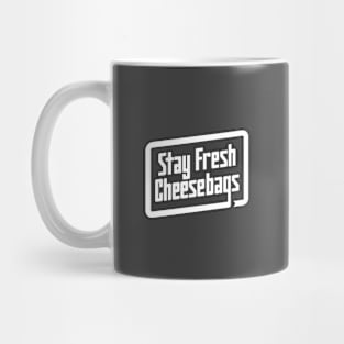 Stay Fresh Cheese Bags - Retro (White on Asphalt) Mug